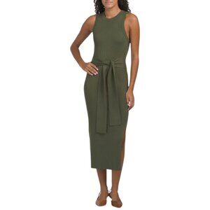 TOCCIN Piper Sleeveless Tie Front Midi Dress